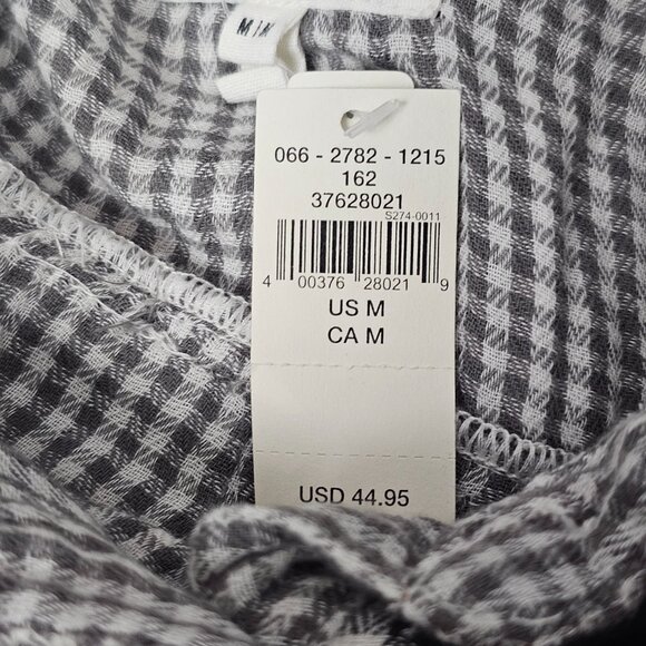 Aerie Women's Grey Plaid Cotton Flannel Long Sleeve Pajama Top Size M NWT - Picture 11 of 16